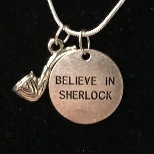 Sherlock Holmes Inspired Handmade Necklace w/pipe